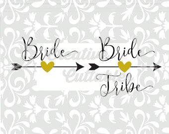 Wedding SVG Bride Tribe etc for Monogramming for use with Silhouette or other craft cutters (.svg/.dxf/.eps)