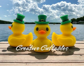 Cruise Ducks Pato impreso en 3D para cruceros, Día de San Patricio, Sombrero de Leprechaun