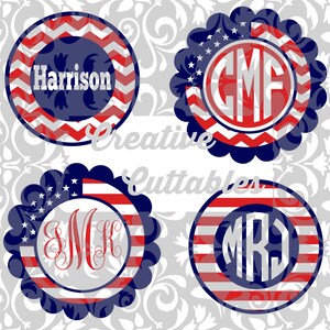 Patriotic 4th of July designs for  Silhouette or other craft cutters (.svg/.dxf/.eps)