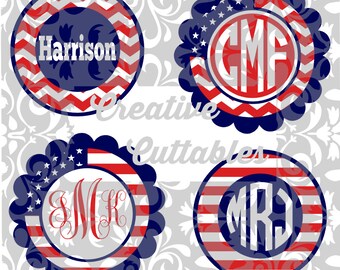 Diseños patrióticos del 4 de julio para Silhouette u otros cortadores artesanales (.svg/.dxf/.eps)