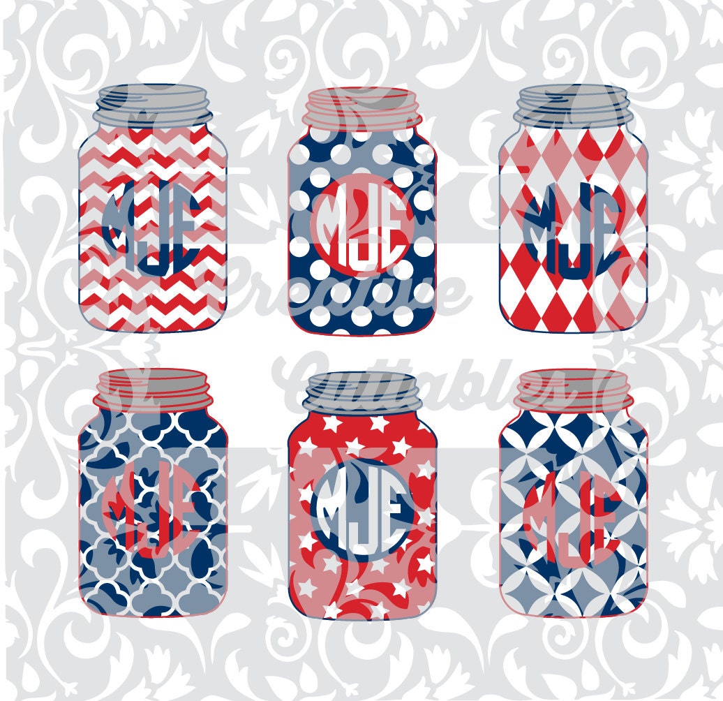 Patterned Mason Jars for Use With Silhouette or Other Craft | Etsy