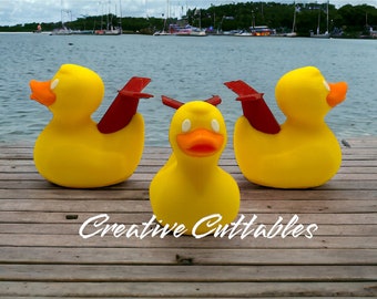 Cruise Ducks 3D Printed  duck for cruises; Color: Red Fin