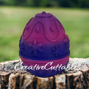 Easter Eggs, 3D Printed Egg Container, Fillable Easter Egg, Empty Threaded Easter Egg,   Style: Stars