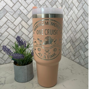 40oz Tumbler with handle, engraved, Cruise, Carnival, Trip, Ship, Boat