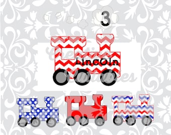 Patterned Train for use with Silhouette or other craft cutters (.svg/.dxf/.eps)