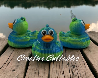 Cruise Ducks 3D Printed Crochet Knit Weave Sweater duck for cruises; Color: Seattle