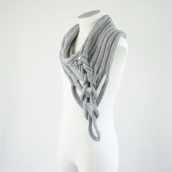 PDF Knitting Pattern - Siege - post apocalyptic unisex cowl pattern