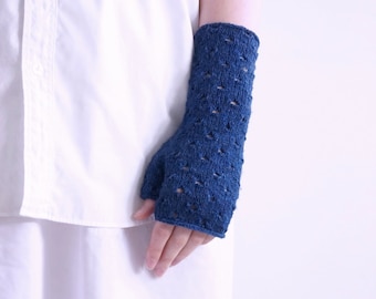 PDF Knitting Pattern - Wrack - distressed knit hand warmers