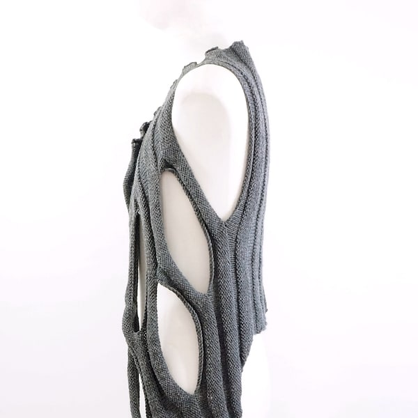 PDF Knitting Pattern - RAVENOUS - post apocalyptic knitted vest