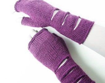 PDF Knitting Pattern - SCRATCH- Dystopia knit hand warmers pattern