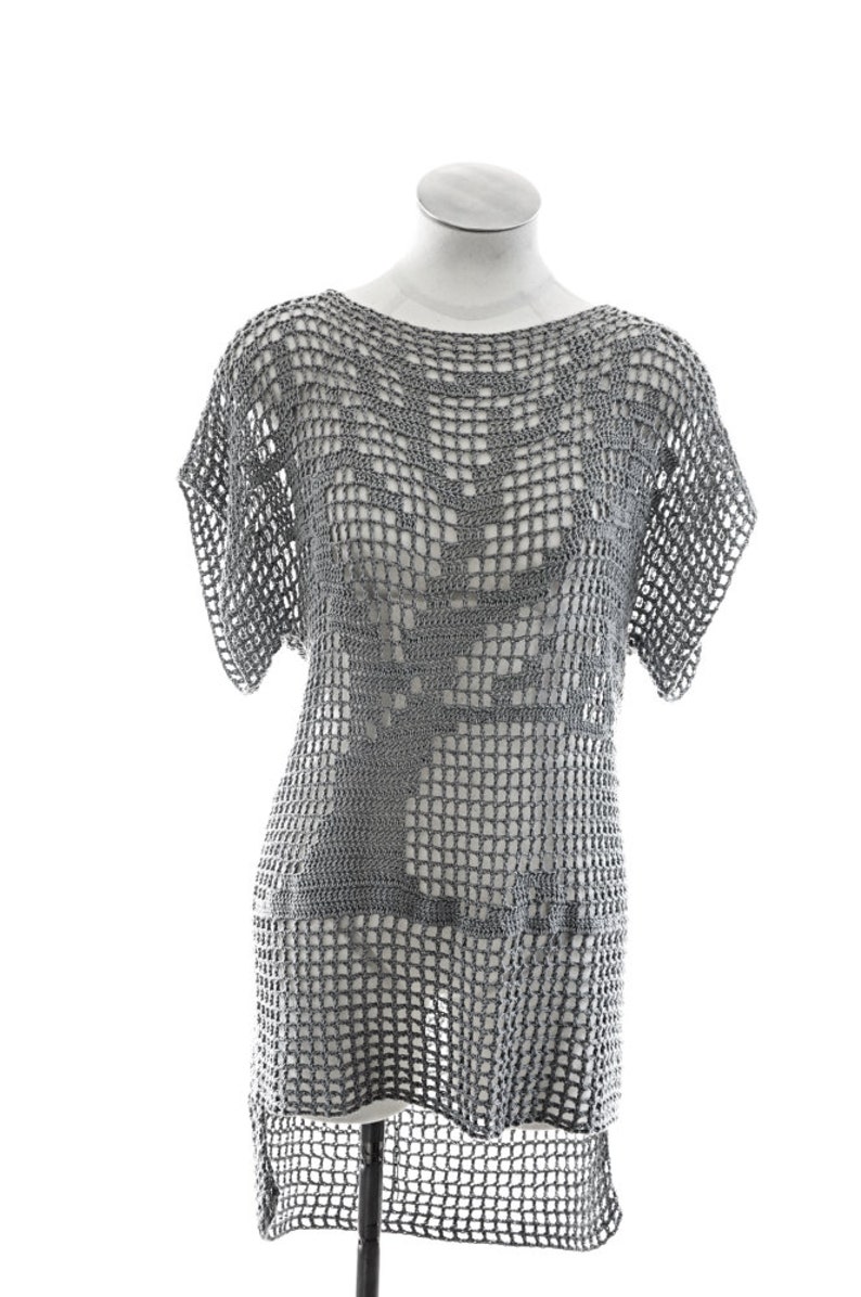 PDF Crochet Pattern Mesh tree t-shirt pattern Hollow