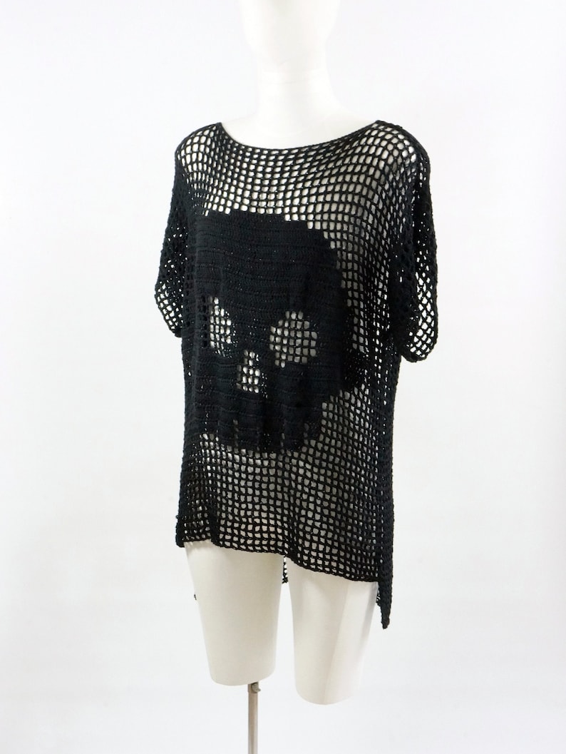 Skull Crochet Shirt Pattern PDF Headspace image 2