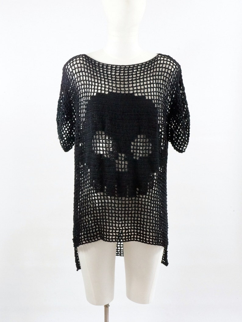 Skull Crochet Shirt Pattern PDF Headspace image 1