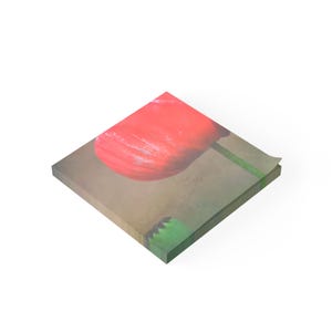 Bloc de notas Post-it® con diseño floral de amapolas rojas – Arte floral pictórico (50 hojas)
