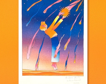 The Lucky Star - A4 risograph