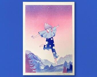 The Mountain Pass - Risograph - A5