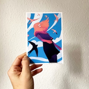 Carte Les Hirondelles - format A6