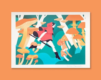 Mushroom Hunt - A3 Poster