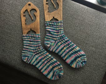 Magic Loop, Toe up, Knitting Sock Pattern