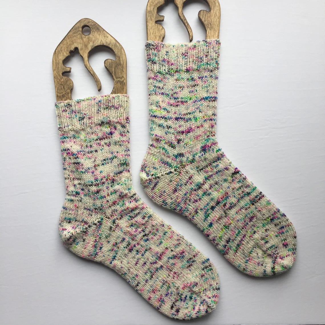Two at a time Magic Loop Toe up Knit Sock Pattern Beginner Etsy