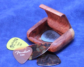 Pocket Box, Wooden, Hand-made, Ring Box, also for Guitar Picks, Coins, etc. , Yew Wood, OOAK  (Item #178)