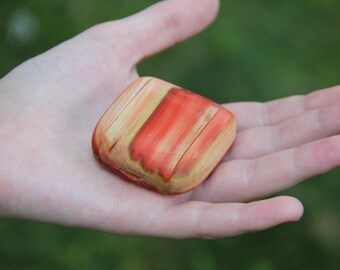 Pocket Box, Wooden, Hand-made, for Guitar Picks, Coins, etc. , Box Elder Wood, OOAK  (Item #186)