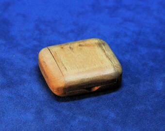 Pocket Box, Wooden, Hand-made, for Guitar Picks, Coins, etc. , Cherry Wood, OOAK  (Item #188)