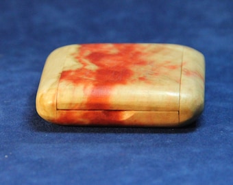 Pocket Box, Wooden, Hand-made, Ring Box, also for Guitar Picks, Coins, etc. , Box Elder Wood, OOAK  (Item #175)