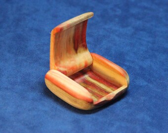 Pocket Box, Wooden, Hand-made, for Guitar Picks, Coins, etc. , Box Elder Wood, OOAK  (Item #185)