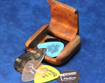 Pocket Box, Wooden, Hand-made, for Guitar Picks, Coins, etc. , Black Walnut, OOAK  (Item #191)