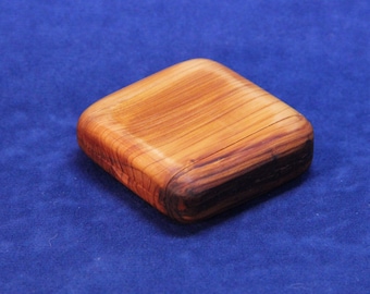 Pocket Box, Wooden, Hand-made, Ring Box, also for Guitar Picks, Coins, etc. , Cedar Wood, OOAK  (Item #179)