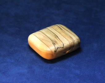 Pocket Box, Wooden, Hand-made, for Guitar Picks, Coins, etc. , Silver Maple, OOAK  (Item #193