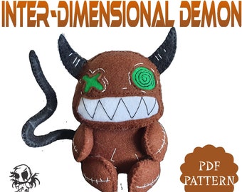 PDF PATTERN: Inter-Dimensional Demon Felt Sewing PDF Pattern