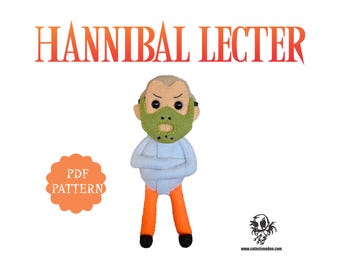 PDF SCHNITTMUSTER Hannibal Lecter Horror Gothic Filztier Schnittmuster
