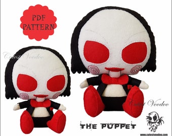 PDF PATTERN. The Puppet Horror Felt Sewing Pattern