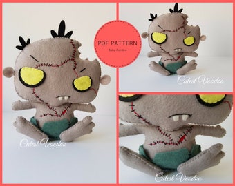 PDF MUSTER. Baby Zombie Gothic Horror PDF Filzanleitung
