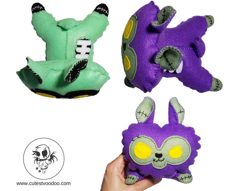 VIDEO PDF PATTERN Zombie Llama Felt Sewing Pattern Etsy