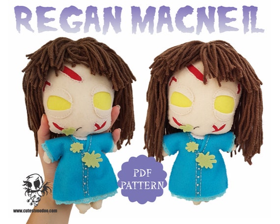 PDF PATTERN. Regan MacNeil Exorcist Sewing Felt Toy Pattern