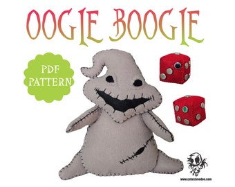 PDF SCHNITTMUSTER Oogie Boogie Alptraum vor Weihnachten Filz-Schnittmuster