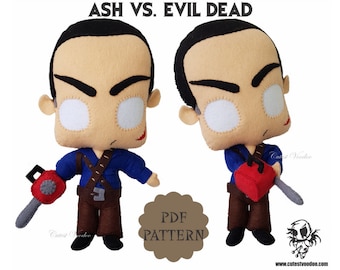 PDF SCHNITTMUSTER Ash vs Evil Dead Horror Puppe Filzmuster