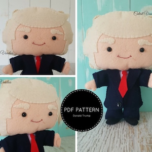 PDF PATTERN. President Donald Trump PDF Felt Pattern