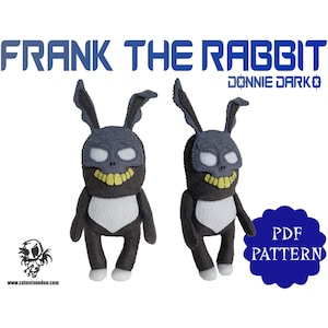 PDF PATTERN. Frank the Rabbit (Donnie Darko) Sewing Felt Pattern