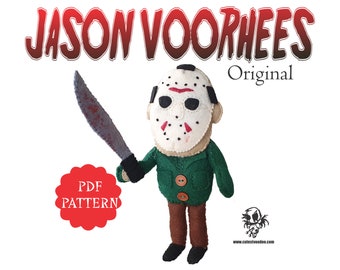 PDF MUSTER. Jason Voorhees Freitag 13th Horror Spielzeug Filz Schnittmuster