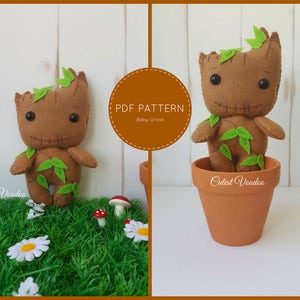 PDF PATTERN. Baby Groot PDF Felt Pattern