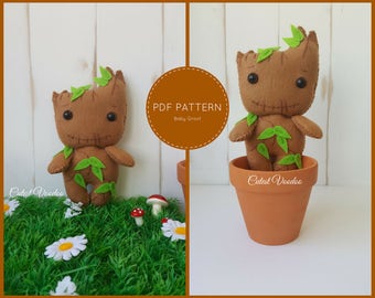 PDF PATTERN. Baby Groot PDF Felt Pattern