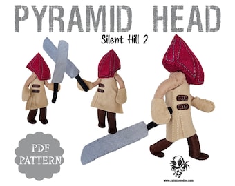 PDF SCHNITTMUSTER Pyramidenkopf Silent Hill 2 Horror Filztier Muster