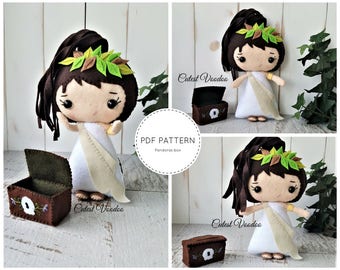 PDF PATTERN. Pandoras Box Greek Mythology Plush PDF Felt Pattern