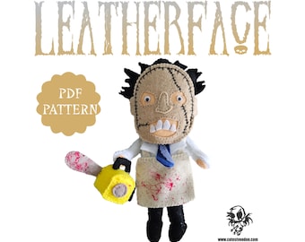 PDF PATTERN. Leatherface Texas Chainsaw Massacre Doll Sewing Felt Pattern