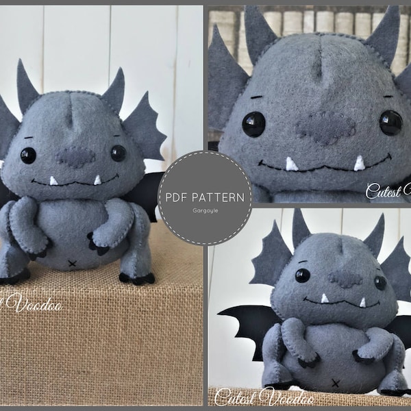 PDF PATTERN. Gargoyle PDF Felt Pattern