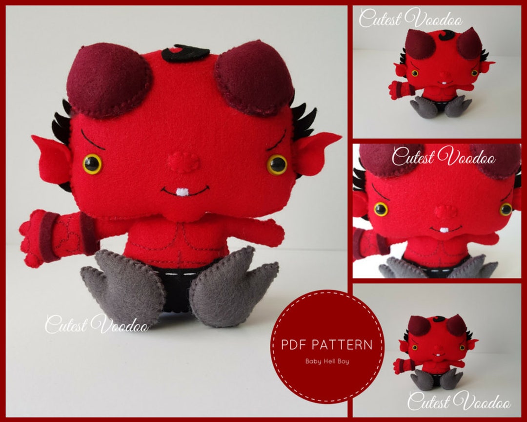 PDF PATTERN. Baby Hell Boy Horror Gothic PDF Felt Pattern - Etsy